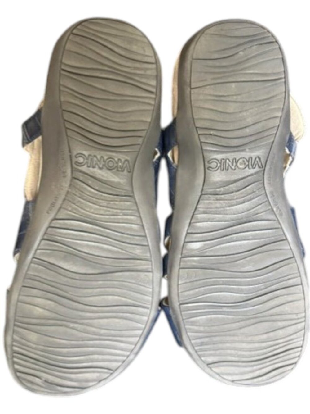 Vionic Mirabi Embossed Croc Vegan Leather Comfort Sandals - Navy - 7.5 - Picture 8 of 11
